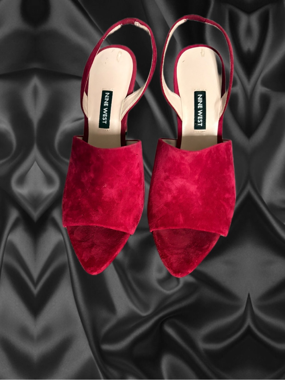 Nine West Strawberry Suede Heels